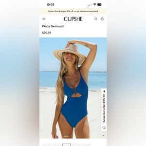 Cupshe Ocean Blue One Piece